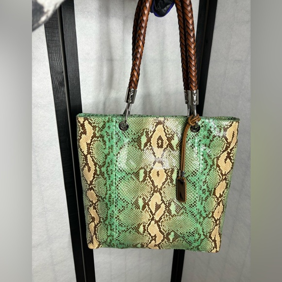 Michael Kors Collection Italy Large Skorpios Genuine Python Leather Shopper Bag - Picture 5 of 10